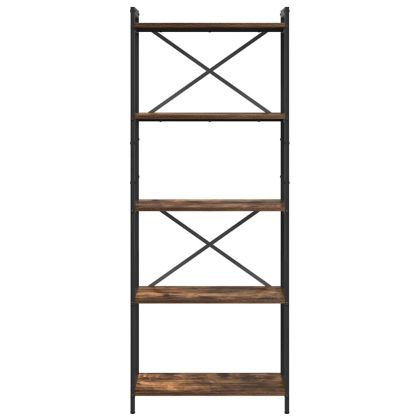 Рафт за книги Димян дъб 60 x 30 x 155 см Инженерно дърво