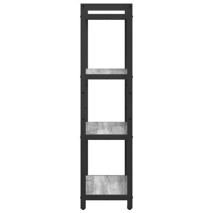 Рафт за книги Сив сонома 40 x 30 x 85 см Инженерно дърво