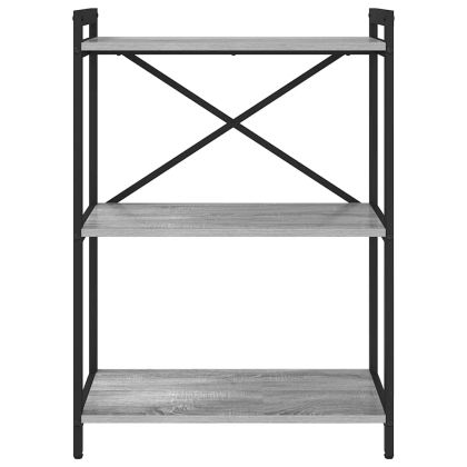 Рафт за книги Сив сонома 60 x 30 x 85 cm Инженерно дърво
