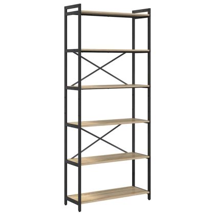 Рафт за книги Сонома дъб 40 x 30 x 85 см Инженерно дърво