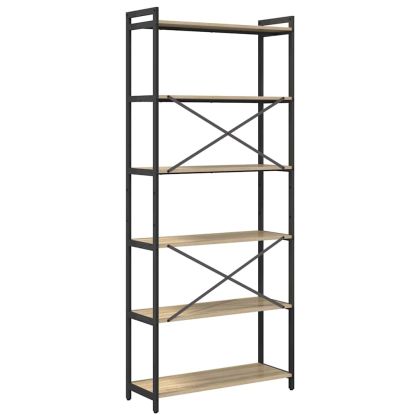 Рафт за книги Сонома дъб 40 x 30 x 85 см Инженерно дърво