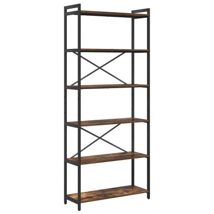 Рафт за книги Димян дъб 40 x 30 x 85 см Инженерно дърво