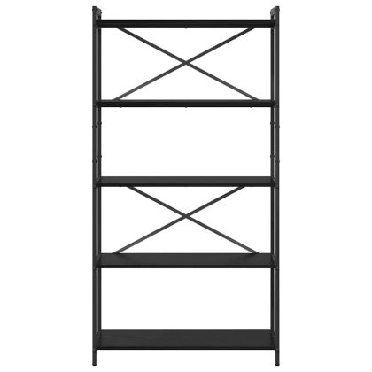 Рафт за книги Черния дъб 80 x 30 x 155 см Инженерно дърво