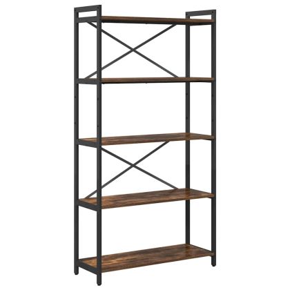 Рафт за книги Димян дъб 80 x 30 x 155 см Инженерно дърво