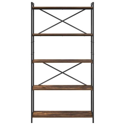 Рафт за книги Димян дъб 80 x 30 x 155 см Инженерно дърво