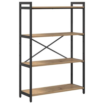 Рафт за книги Дъб 80 x 30 x 120 см Инженерно дърво