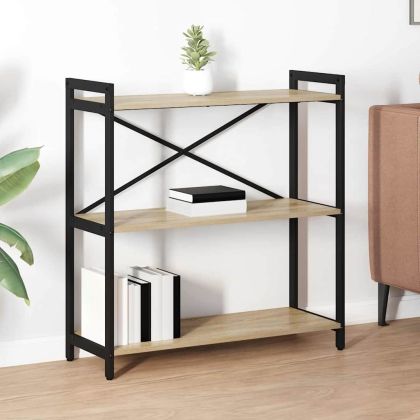 Рафт за книги Сонома дъб 80 x 30 x 85 cm Инженерно дърво