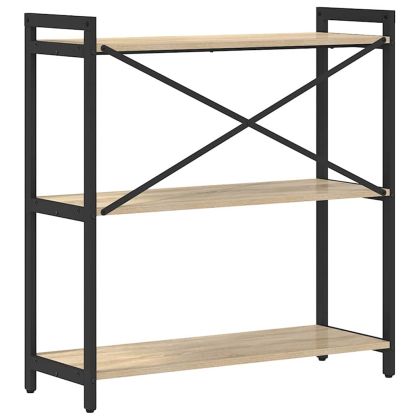 Рафт за книги Сонома дъб 80 x 30 x 85 cm Инженерно дърво