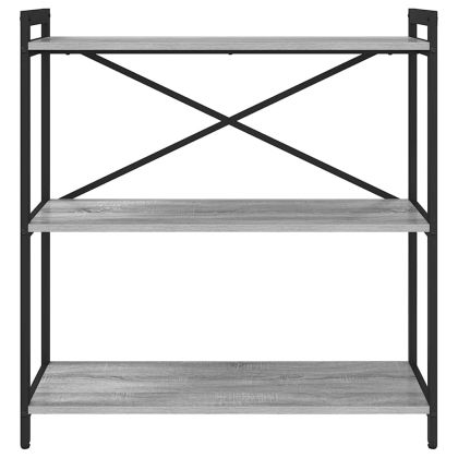 Рафт за книги Сив сонома 80 x 30 x 85 cm Инженерно дърво