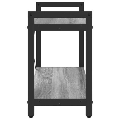 Рафт за книги Сив сонома 40 x 30 x 85 см Инженерно дърво