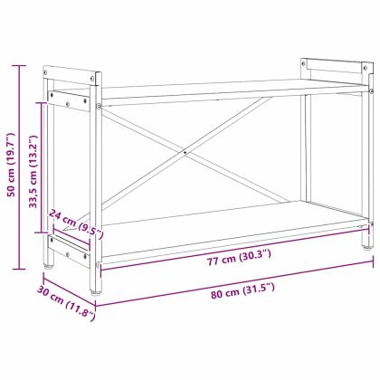 Рафт за книги Старо дърво 40 x 30 x 85 см Инженерно дърво