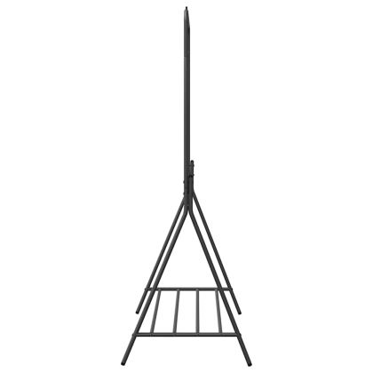 Държач за дрехи със съхранение Черно 100 x 56 x 154 см Стомана