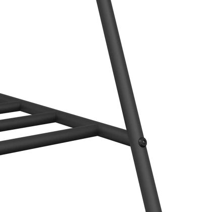 Държач за дрехи със съхранение Черно 100 x 56 x 154 см Стомана