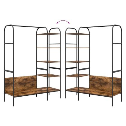 Държач за дрехи Кафяв дъб 120 x 44 x 160 см Инженерно дърво