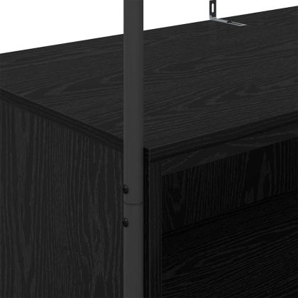 Държач за дрехи Черно 100 x 44 x 160 см Инженерно дърво