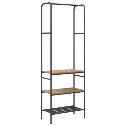 Стойка за дрехи с рафтове Друг дъб артизан 60 x 30 x 171 см