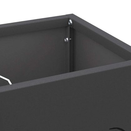 Стойка за чадър Черно 15.5 х 15.5 х 49 см Метал