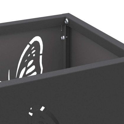 Стойка за чадър Черно 15.5 х 15.5 х 49 см Метал