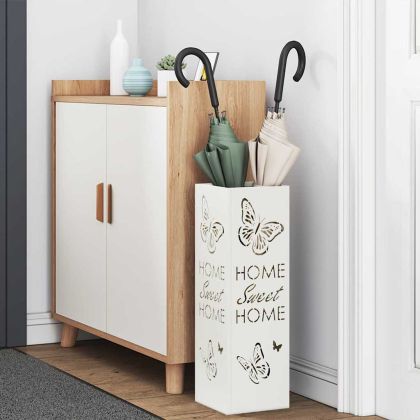 Стойка за чадър Бяло 15.5 х 15.5 х 49 см Метал