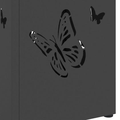 Стойка за чадър Черно 15.5 х 15.5 х 49 см Метал