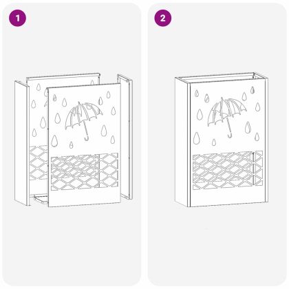 Стойка за чадър Маслиненозелен 28 x 12 x 41 см Стомана