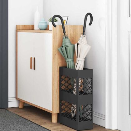 Стойка за чадър със съхранение Черно 28 x 12 x 41 см Стомана