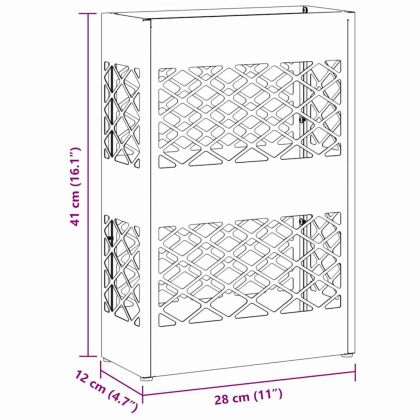 Стойка за чадър със съхранение Антрацит 28 x 12 x 41 см Стомана