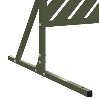 Екран за уединение Маслинено Стомана