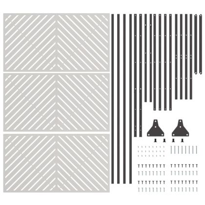 Екран за уединение Сив Стомана