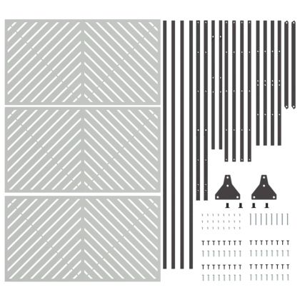 Екран за уединение Сив Стомана