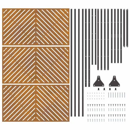 Екран за уединение Сив Стомана