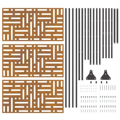 Екран за уединение Сив Стомана