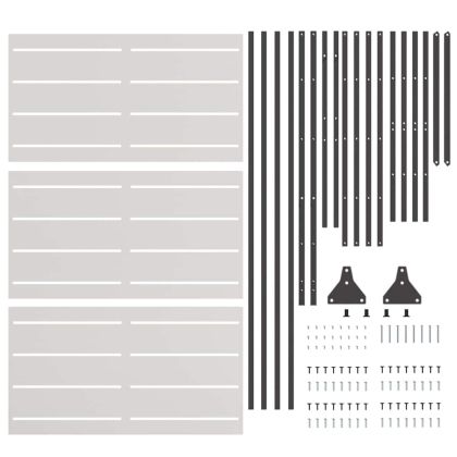 Екран за уединение Сив Стомана