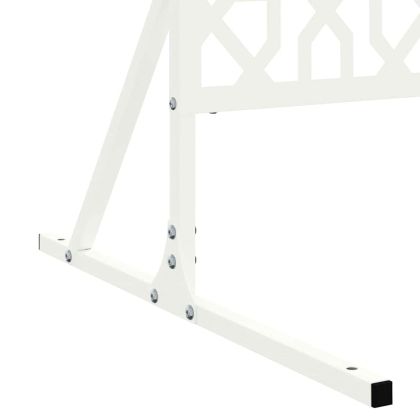 Екран за уединение Бяло Стомана