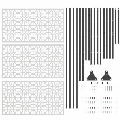 Екран за уединение Сив Стомана