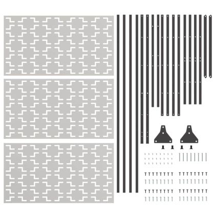 Екран за уединение Сив Стомана