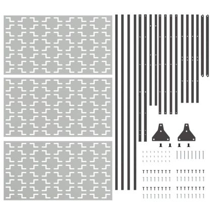 Екран за уединение Сив Стомана