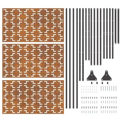 Екран за уединение Сив Стомана