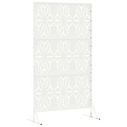 Екран за уединение Бяло Стомана