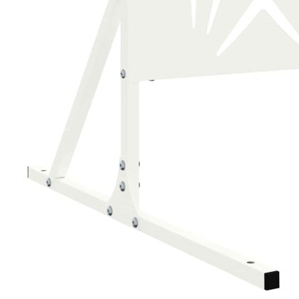 Екран за уединение Бяло Стомана