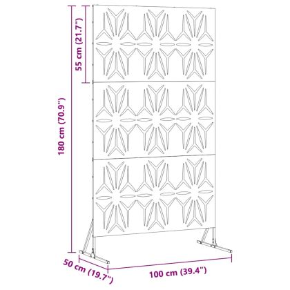 Екран за уединение Бяло Стомана