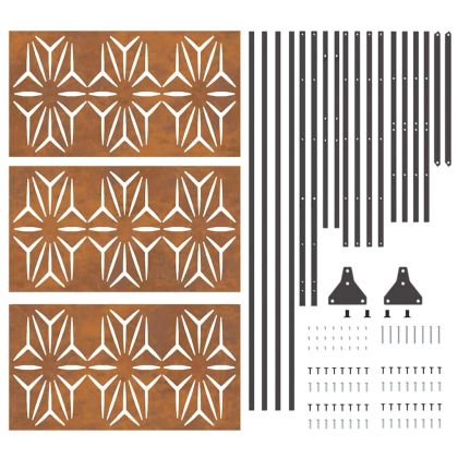 Екран за уединение Сив Стомана