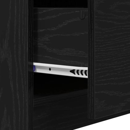 Шкаф за баня с рафт Черния дъб 40 x 37 x 59 cm Инженерно дърво