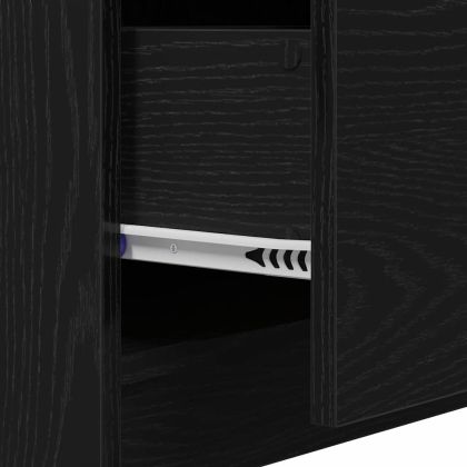 Шкаф за баня с рафт Черния дъб 59 x 37 x 59 cm Инженерно дърво