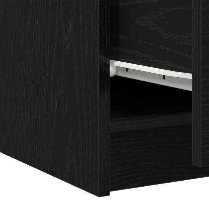 Шкаф за баня с рафт Черния дъб 78 x 37 x 59 cm Инженерно дърво