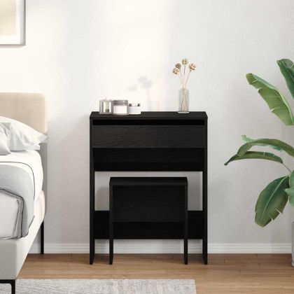 Тоалетка с чекмедже Черен дъб 60 x 40 x 75 cm Инженерно дърво