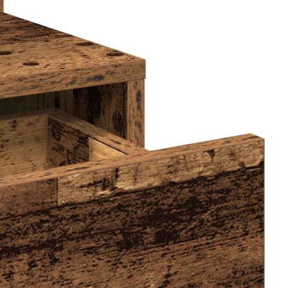 Тоалетка с врата Старо дърво 80 x 35 x 132 см Инженерно дърво