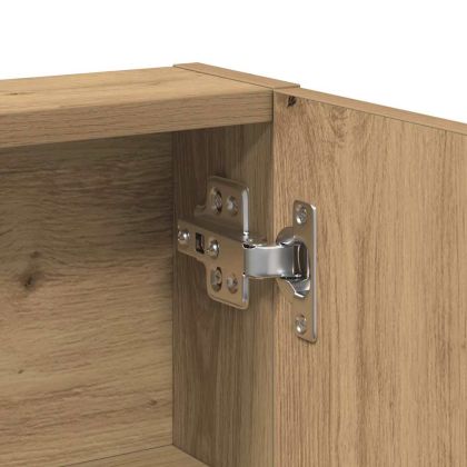 Тоалетка с врата дъб артизан 80 x 35 x 132 см Инженерно дърво