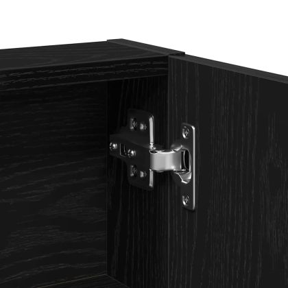 Тоалетка с чекмедже Черен дъб 80 x 35 x 132 см Инженерно дърво
