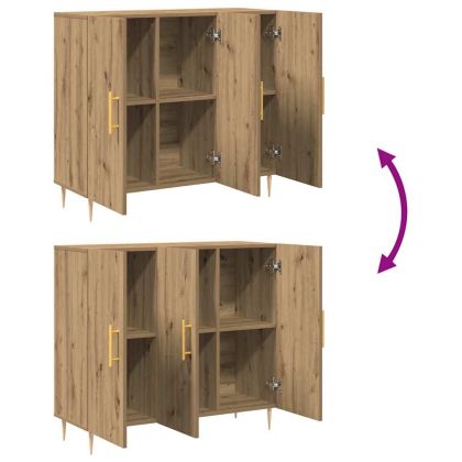 Служебен шкаф дъб артизан 90 x 34 x 80 см Инженерно дърво